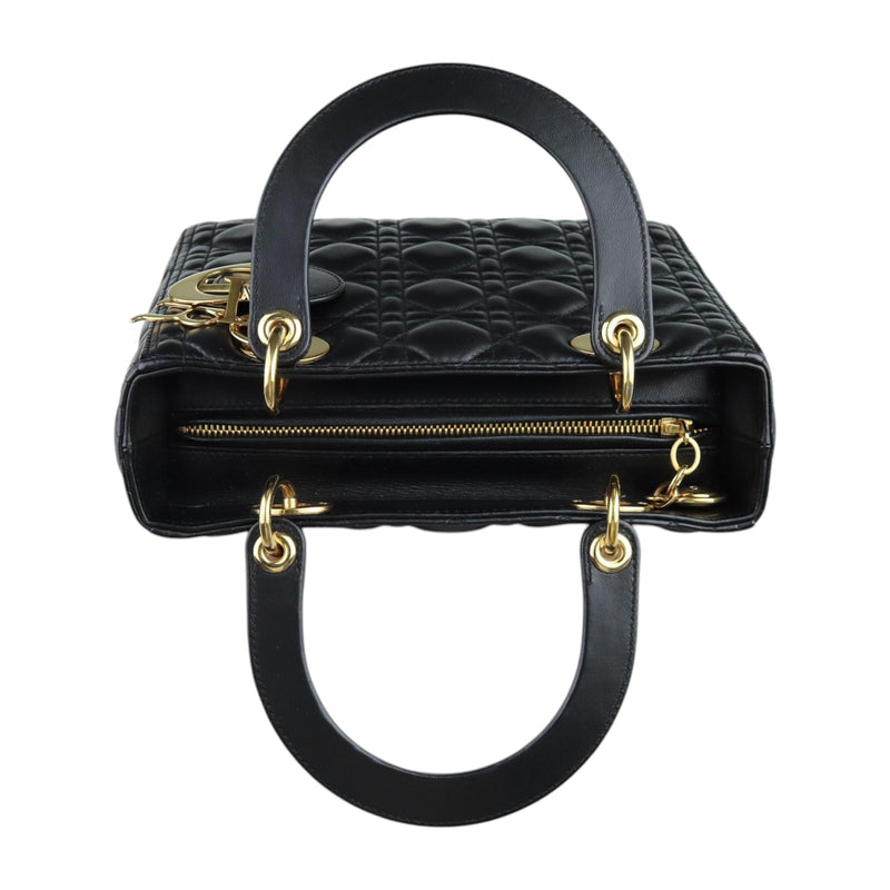 Lady Dior Medium Lambskin Black GHW