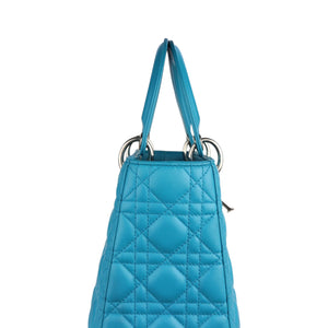 Lady Dior Medium Lambskin Blue SHW