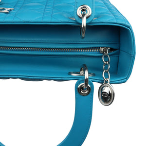 Lady Dior Medium Lambskin Blue SHW