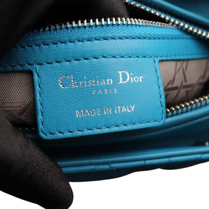 Lady Dior Medium Lambskin Blue SHW
