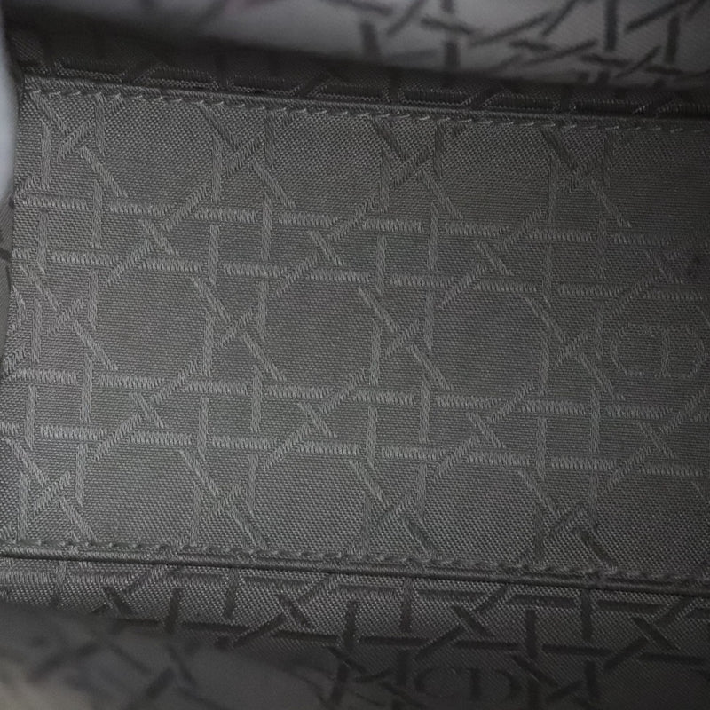 Lady Dior Medium Lambskin Cannage Silver GHW