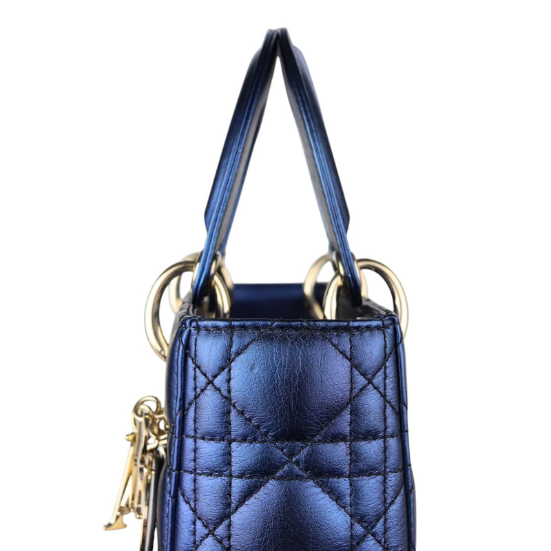 My ABCDior Lady Dior Small Lambskin Blue GHW