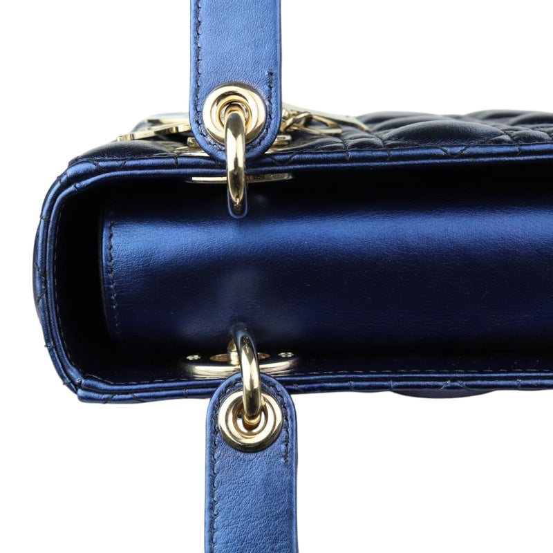 My ABCDior Lady Dior Small Lambskin Blue GHW