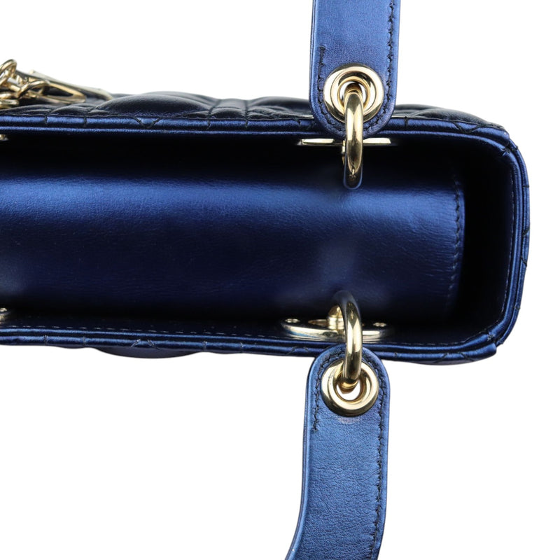 My ABCDior Lady Dior Small Lambskin Blue GHW