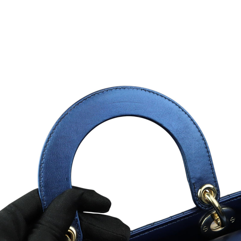 My ABCDior Lady Dior Small Lambskin Blue GHW