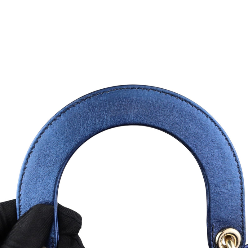 My ABCDior Lady Dior Small Lambskin Blue GHW