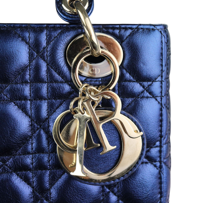 My ABCDior Lady Dior Small Lambskin Blue GHW