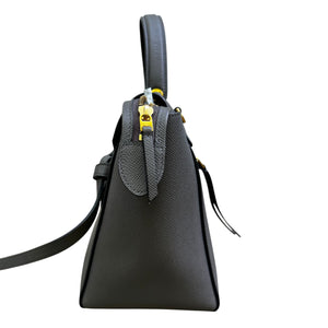 Micro Belt Grained Calfskin Grey GHW