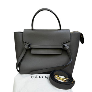 Micro Belt Grained Calfskin Grey GHW