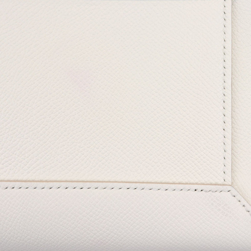 Belt Bag Mini Grained Calfskin White GHW