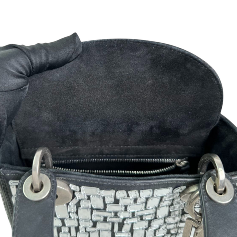 Lady Dior Mini Mosaic of Mirrors Calfskin Black SHW