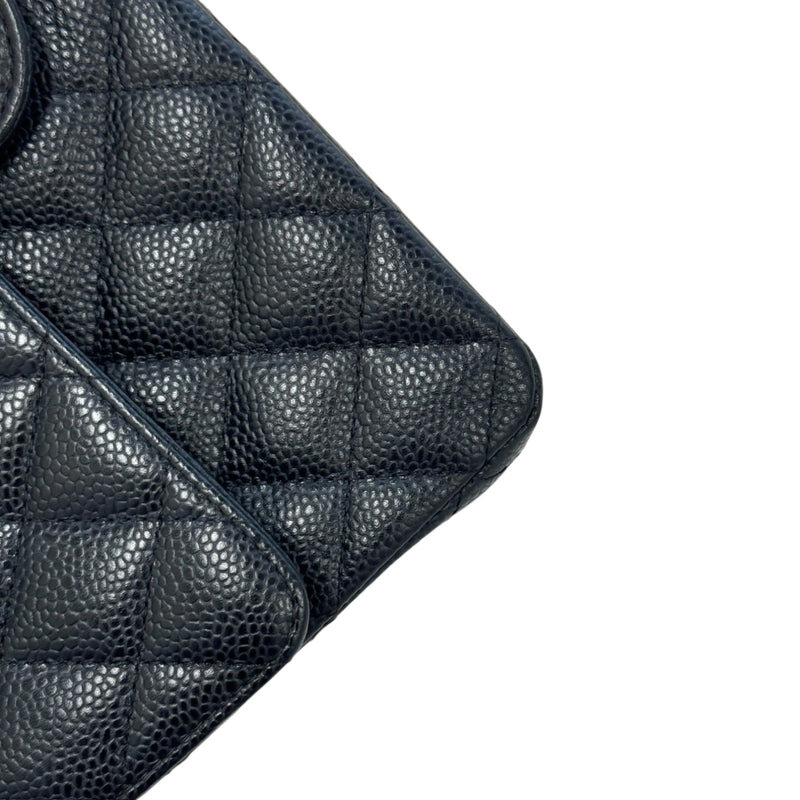 Classic Double Flap Medium Caviar Black GHW