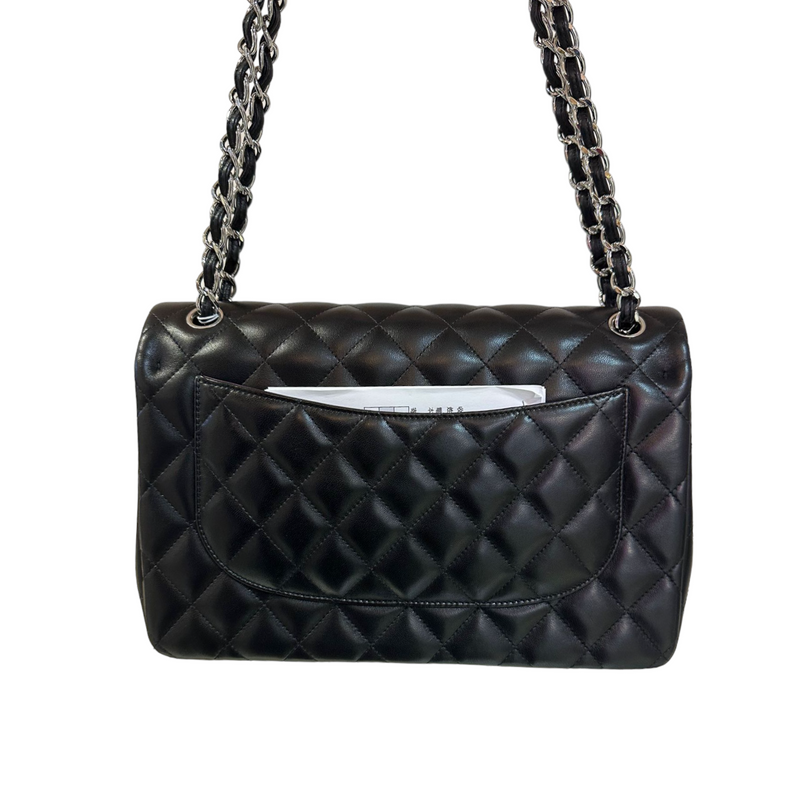 Pre-Owned Chanel Black Quilted Lambskin Square Mini Classic Flap