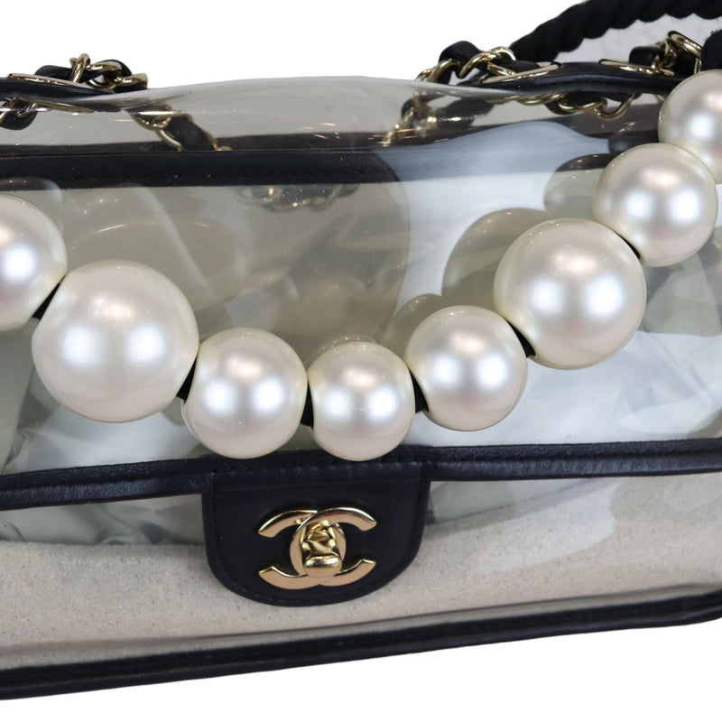 "Sand by the Sea" Runway Pearl Handle Sand Black PVC