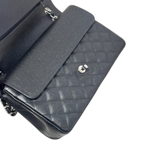 Double Flap Jumbo Caviar Quilted Black SHW
