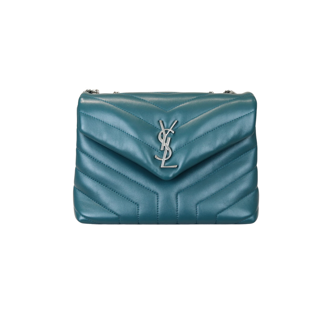 Loulou Matelassé Calfskin Small Teal SHW