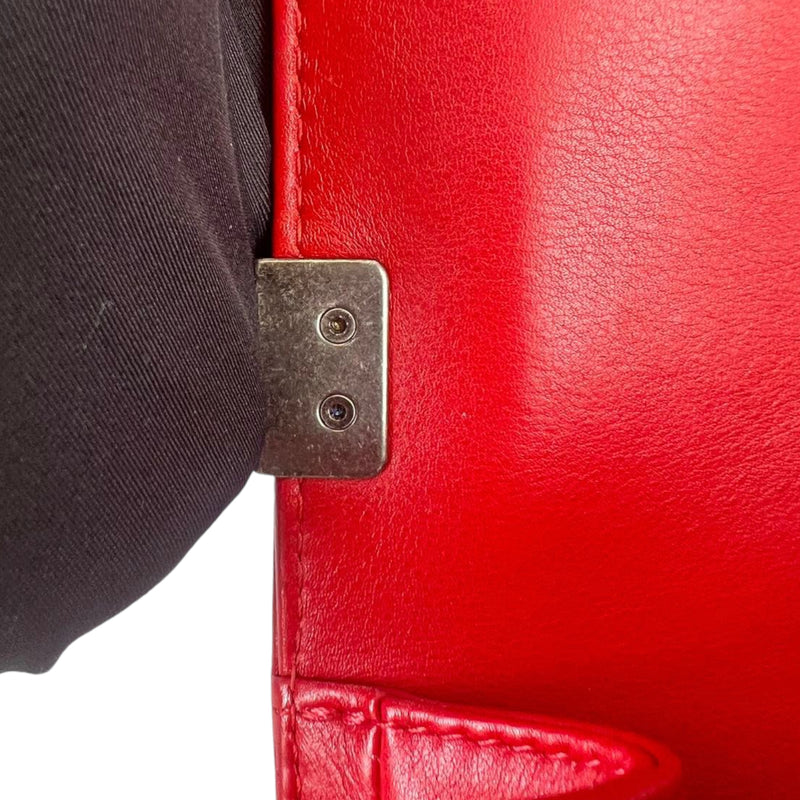 Small Boy Lambskin Red GHW