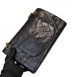 Medium Flap Lambskin Black GHW