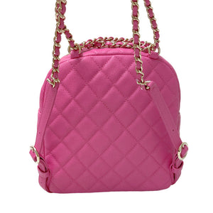 Small CC Day Backpack Caviar Pink GHW