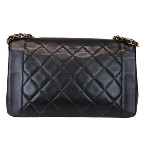Medium Diana Lambskin Black GHW