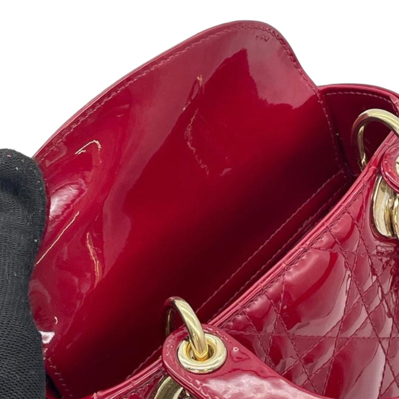 Mini Lady Dior Patent Red GHW