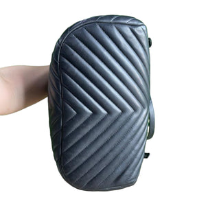 Medium Urban Spirit Backpack Chevron Lambskin Black SHW