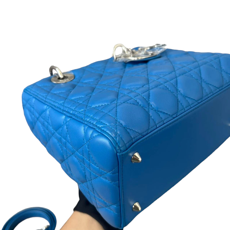 Lady Dior Medium Blue Lambskin SHW