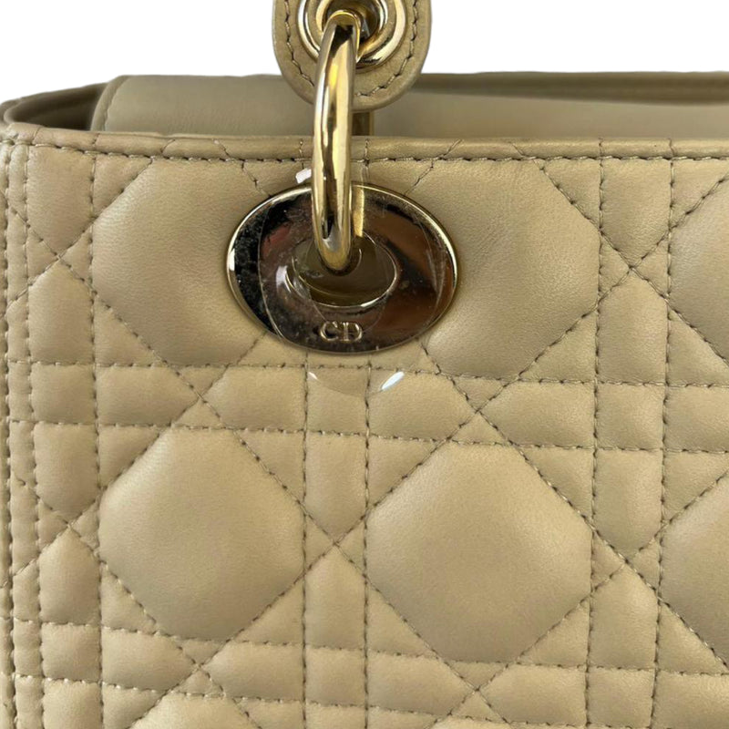 Christian Dior Lady Dior Medium Bag Corda Beige Cannage Lambskin