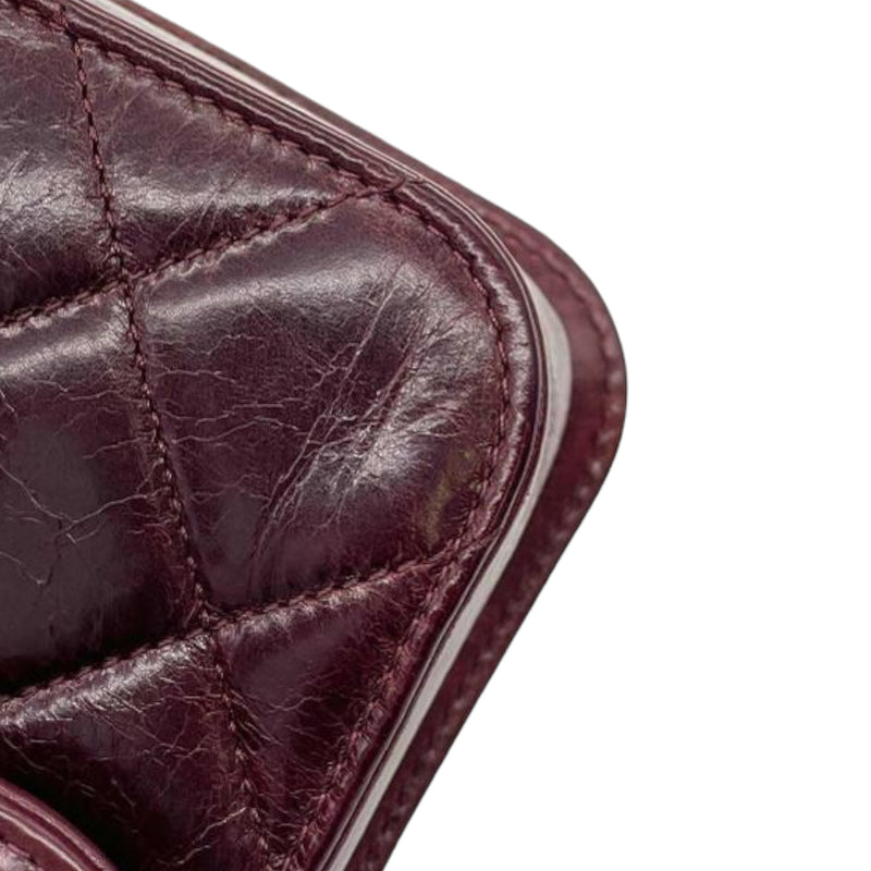 Chanel Burgundy Grained Calfskin Wallet