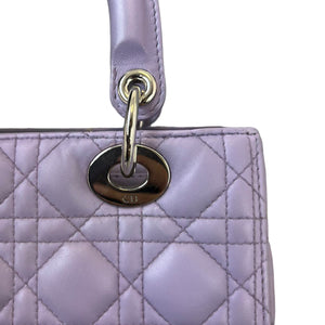 Lady Dior Medium Lambskin Purple SHW