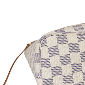 Neverfull PM Damier Azure Canvas White GHW