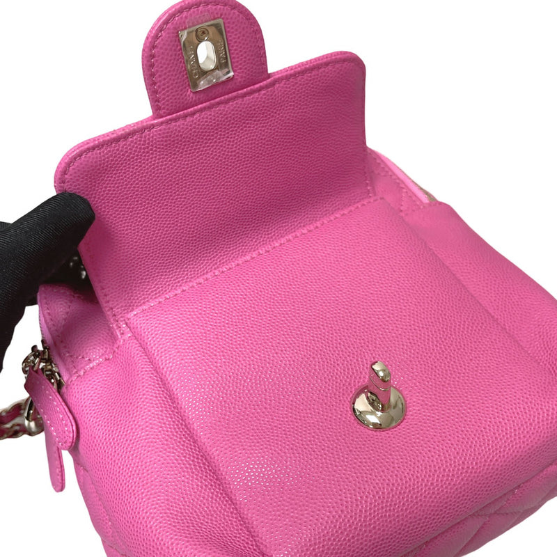 Small CC Day Backpack Caviar Pink GHW