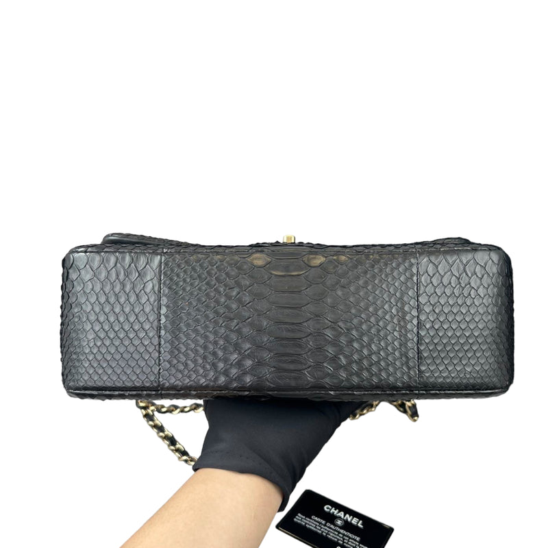 Jumbo Double Flap Python Black GHW