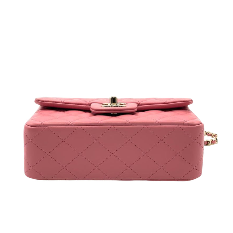 Chanel Vanity Case Small 22S Lambskin Pink in Lambskin Leather with Gold-tone  - US