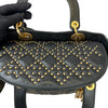 Studded Supple Lady Dior Medium Black GHW