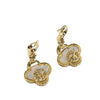 Vintage Alhambra earrings Mother of Pearl 18K Gold