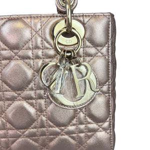 Cannage Lambskin Small Lady Dior Rose Gold GHW