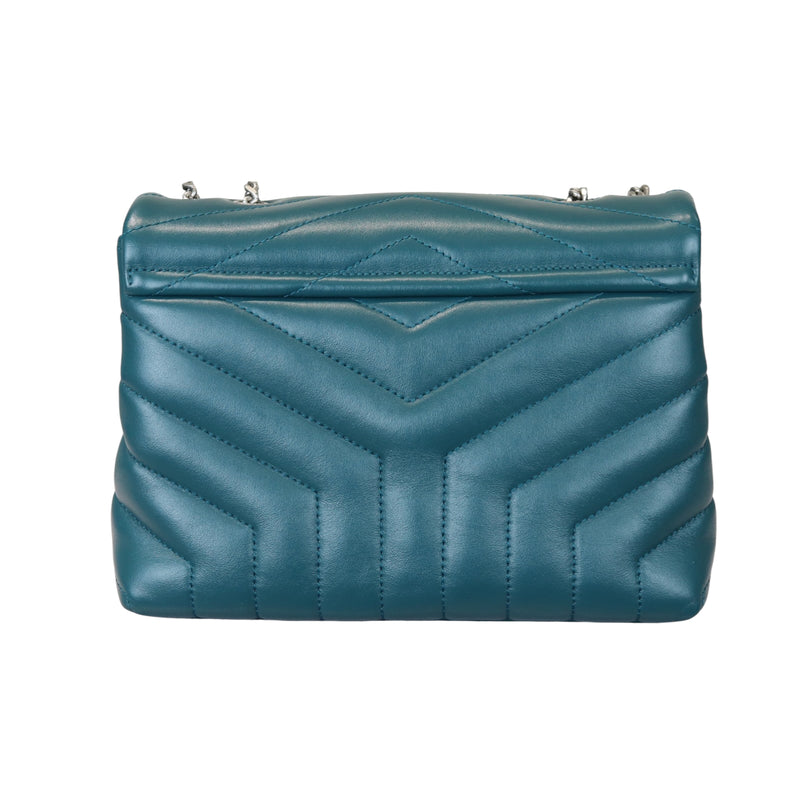 Loulou Matelassé Calfskin Small Teal SHW