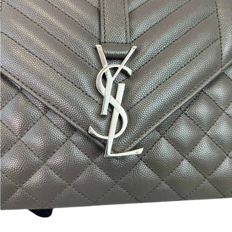 Medium Envelope Flap Leather Grey RHW