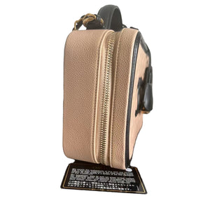 CC Medium Caviar Quilted Vanity Case Beige GHW