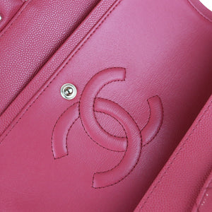 Medium Classic Double Flap Caviar Pink GHW