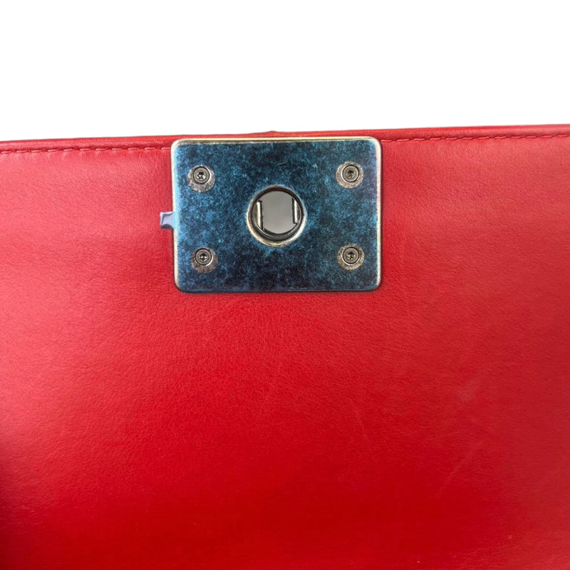 Small Boy Lambskin Red GHW