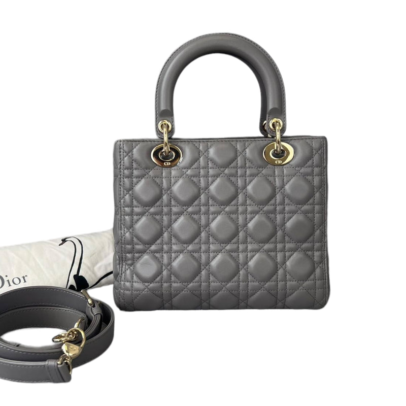 Lady Dior Medium Grey GHW