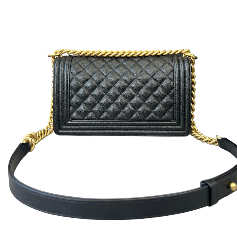 Boy Old Medium Caviar Black GHW