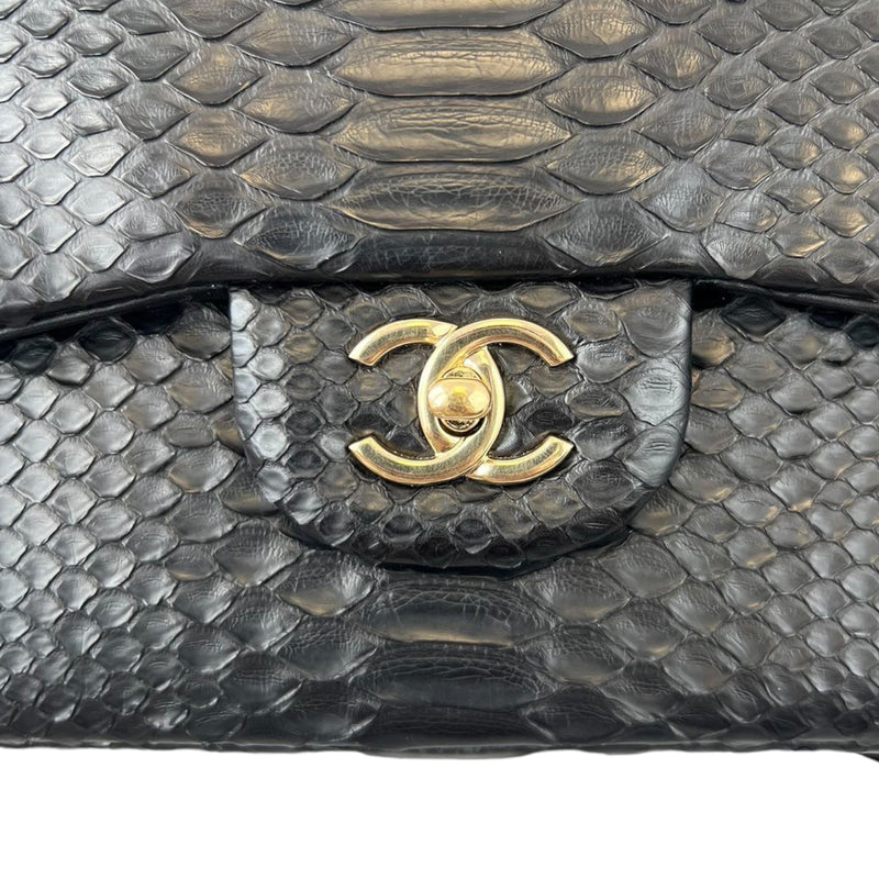 Jumbo Double Flap Python Black GHW