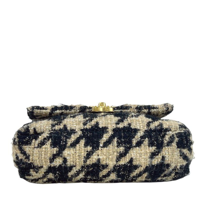 Small 19 Tweed Houndstooth Black Beige MHW