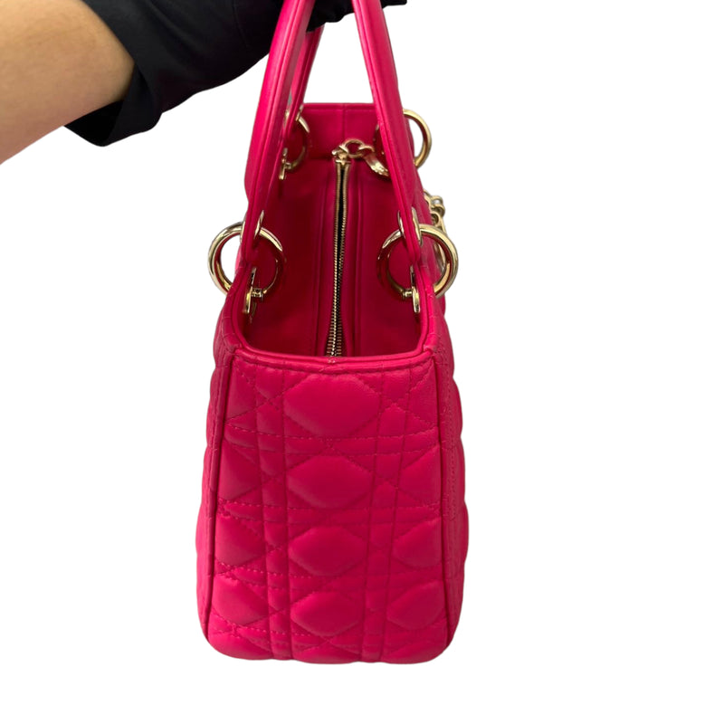 Lady Dior Lambskin Medium Pink GHW