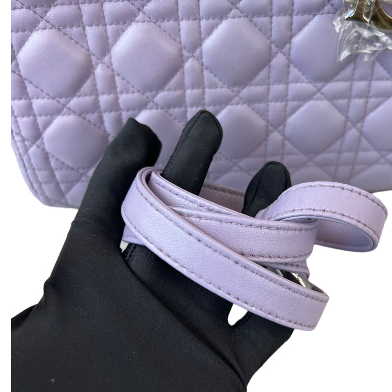 Lady Dior Medium Lambskin Purple SHW