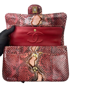 Classic Flap Medium Python Red GHW
