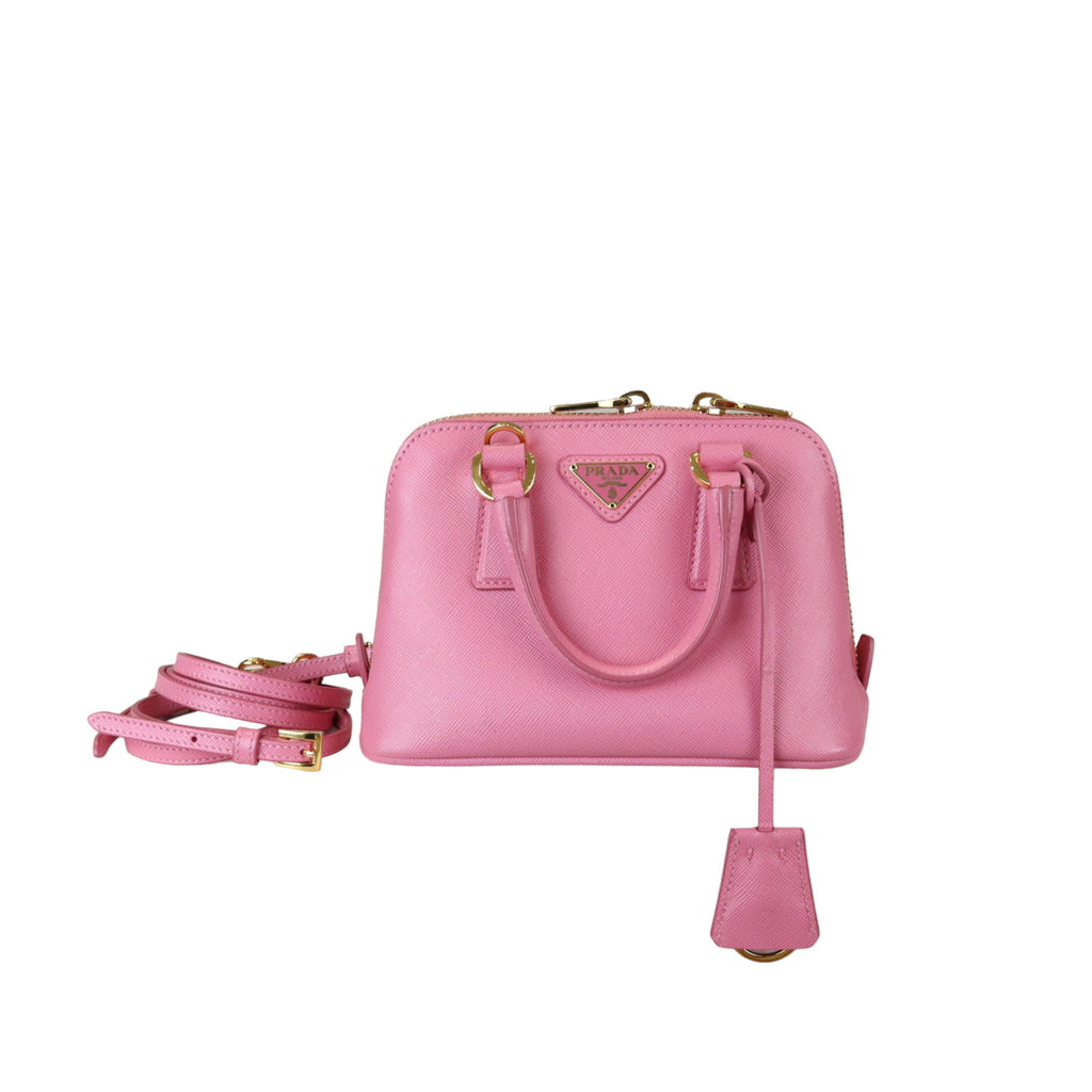 Promenade Mini Saffiano Pink GHW